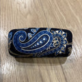 Vera Bradley Blue and Black Paisley Hard Clamshell Glasses Case