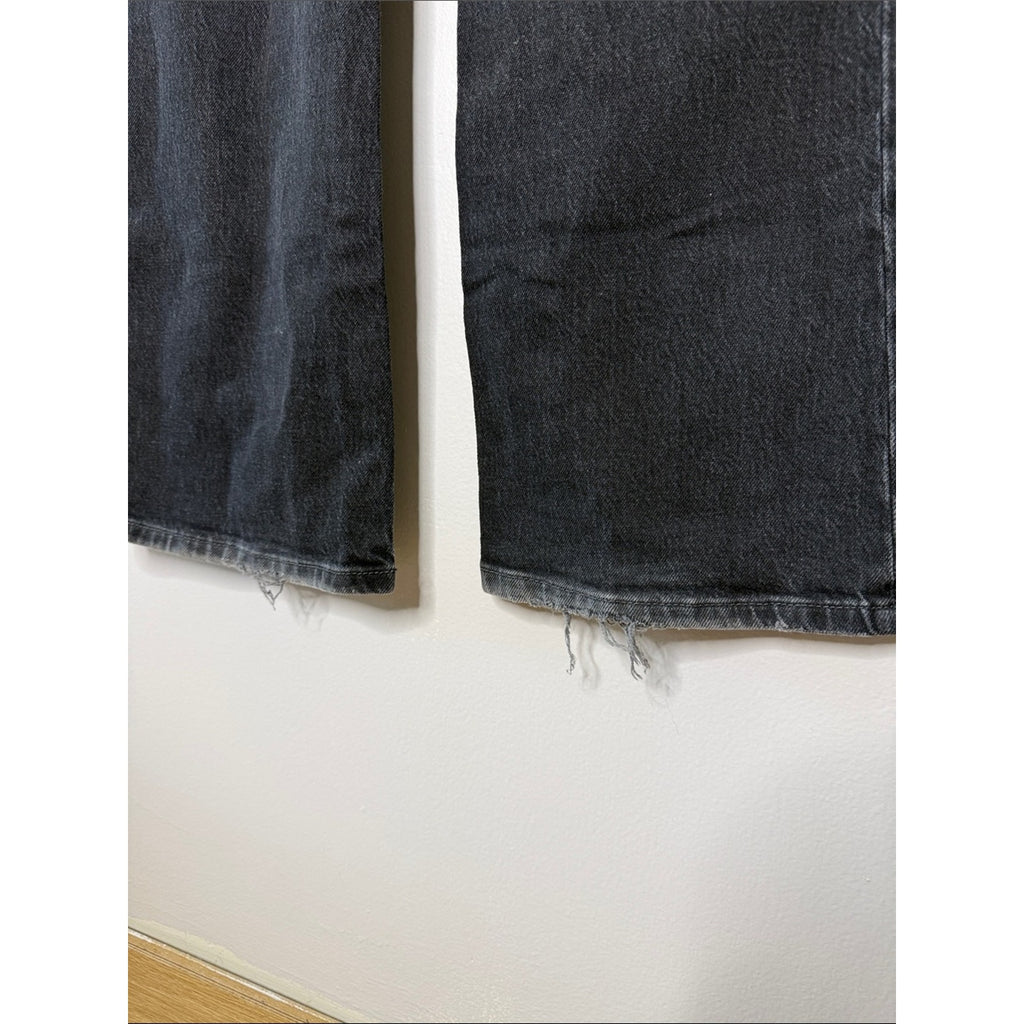 BDG Black High-Rise Flare Jeans with Distressed Details Size 28