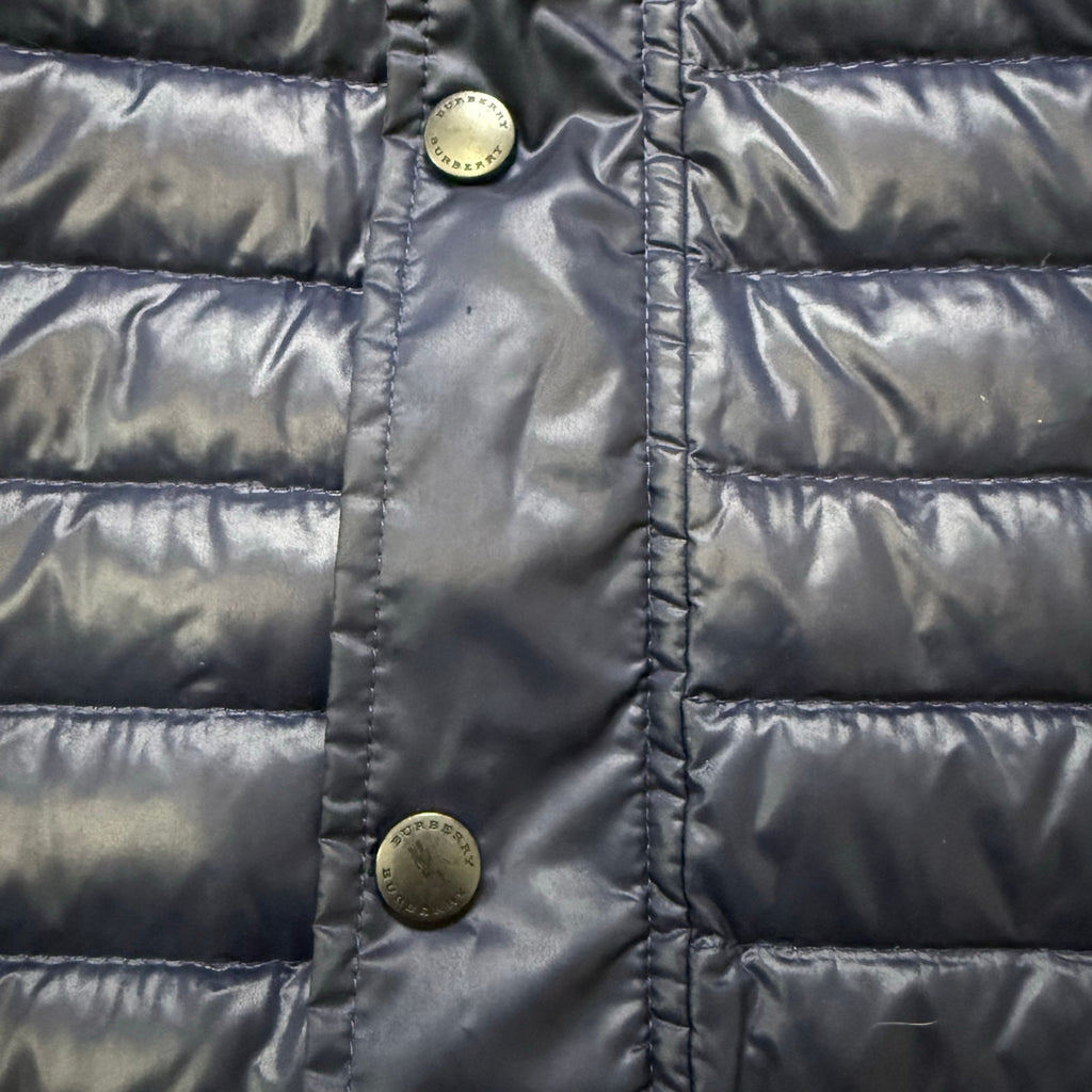 Burberry Kids Navy Blue Quilted Down Vest Size 10 Years