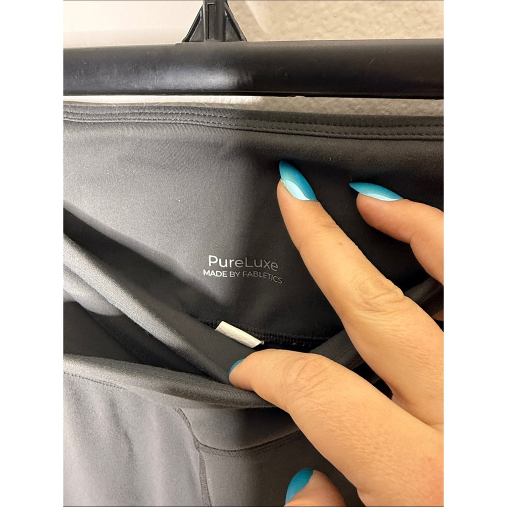 Fabletics Gray Pureluxe V-Waist Flare Yoga Pants Size Small