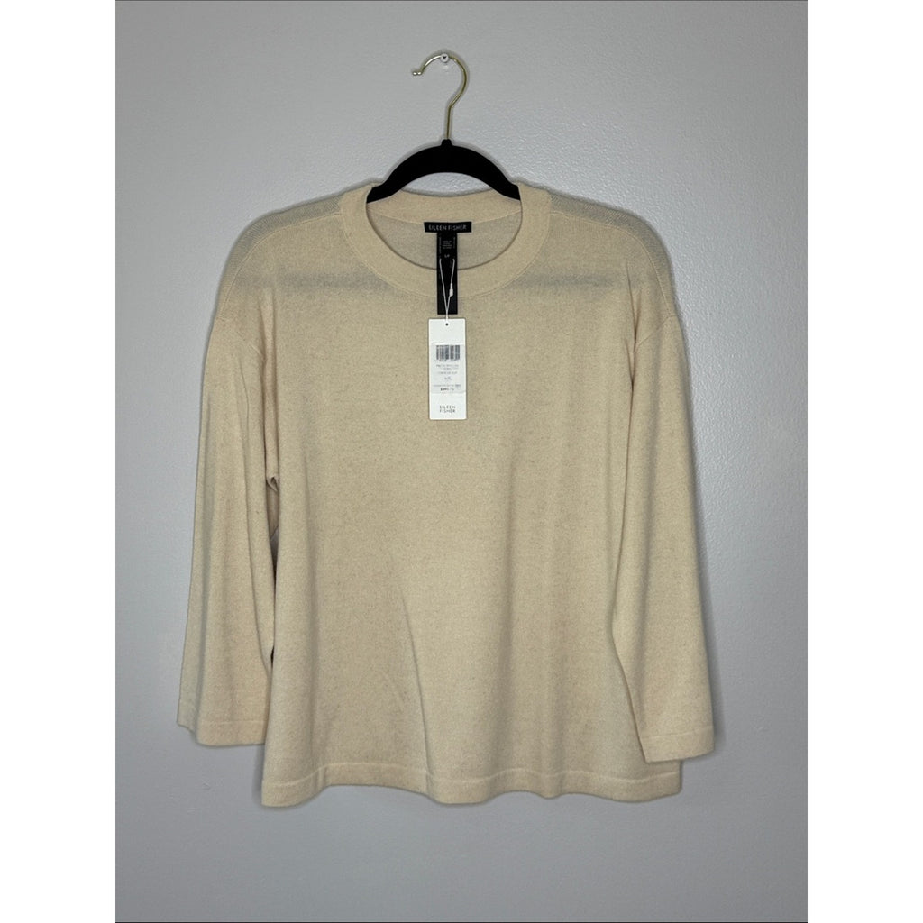 Eileen Fisher Soft Cream Crewneck Sweater Size Small NEW!