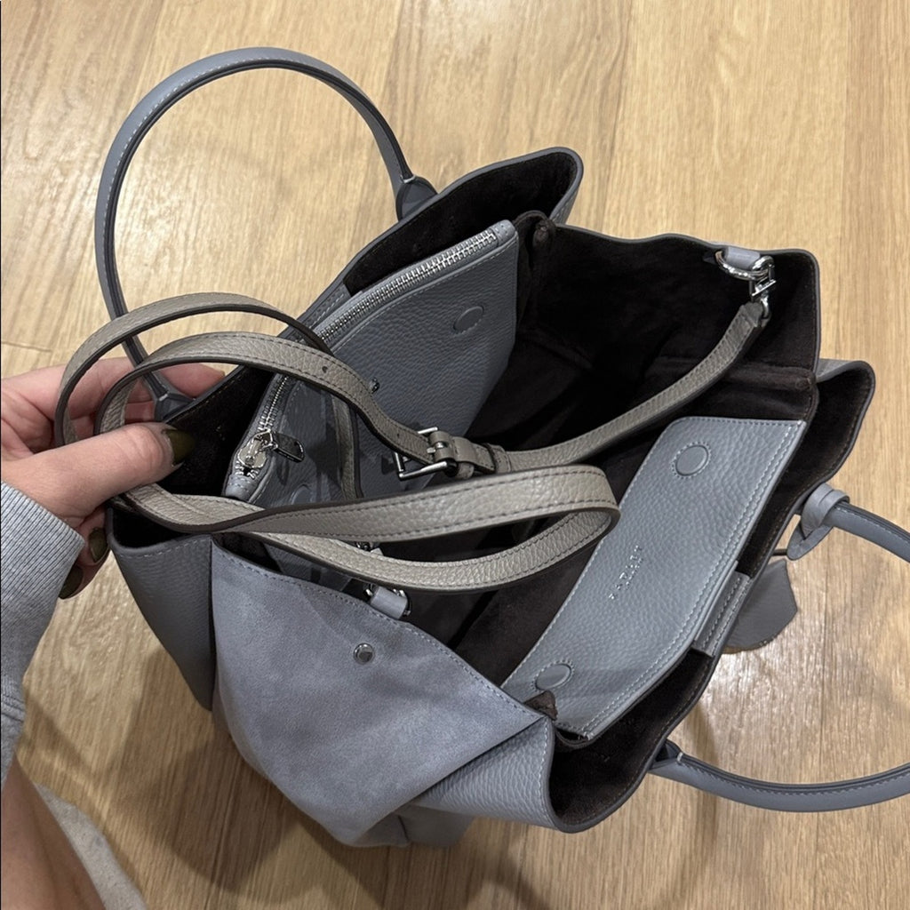 Radley London Hillgate Place Medium Multiway Leather Grab Bag in Grey