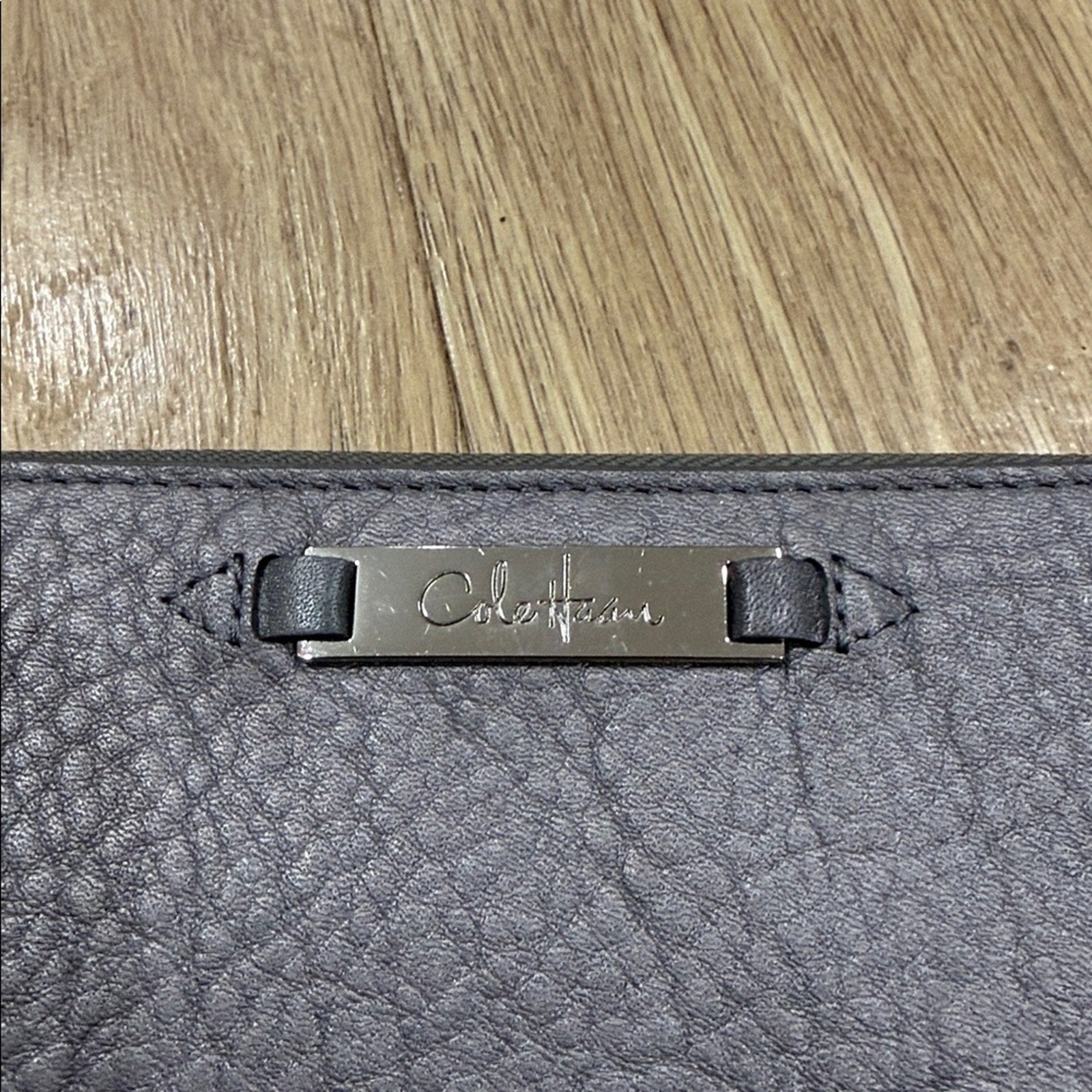 Cole Haan Zip Around Continental Wallet in a Gray Color Pallet