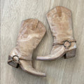 Penny Loves Kenny Lariat Women's Western Distressed Tan Leather Boots Size 6
