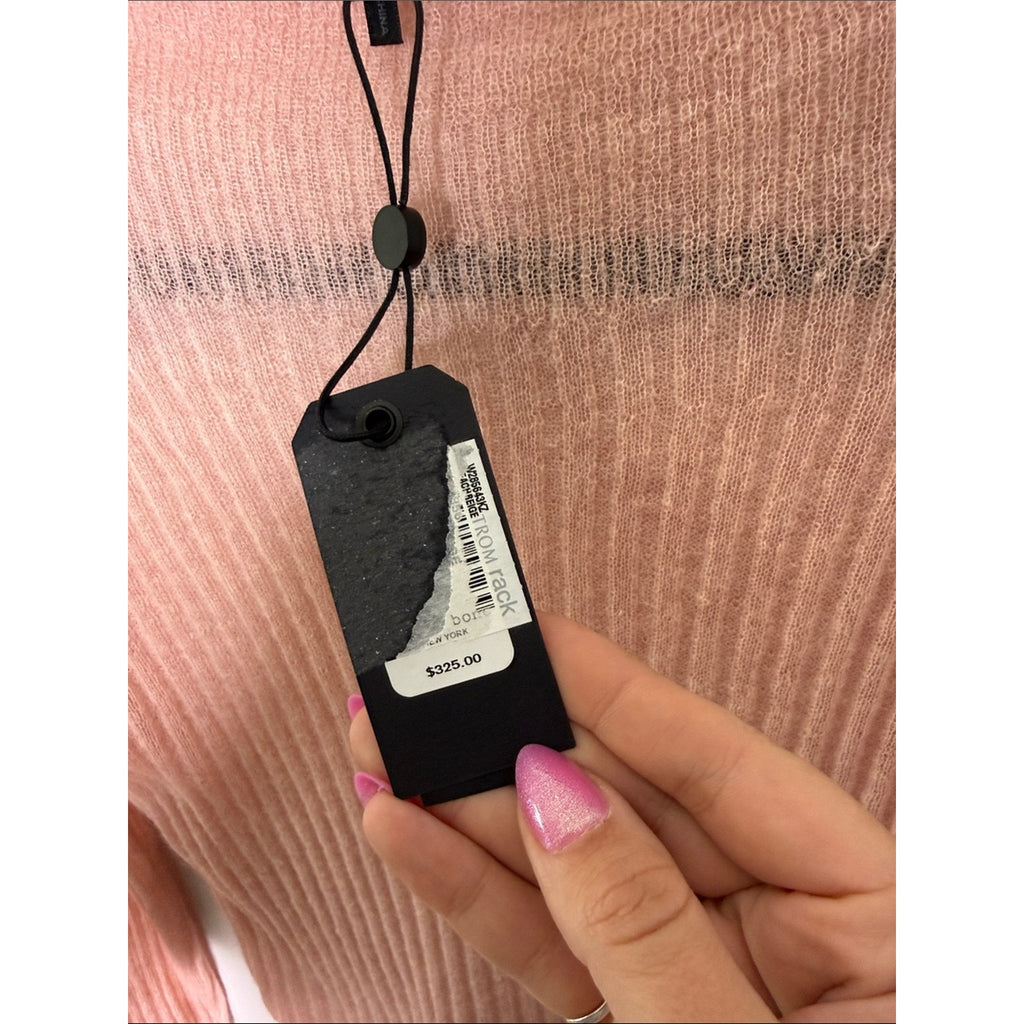 Rag & Bone Lightweight Peach Ribbed Sweater Size Small