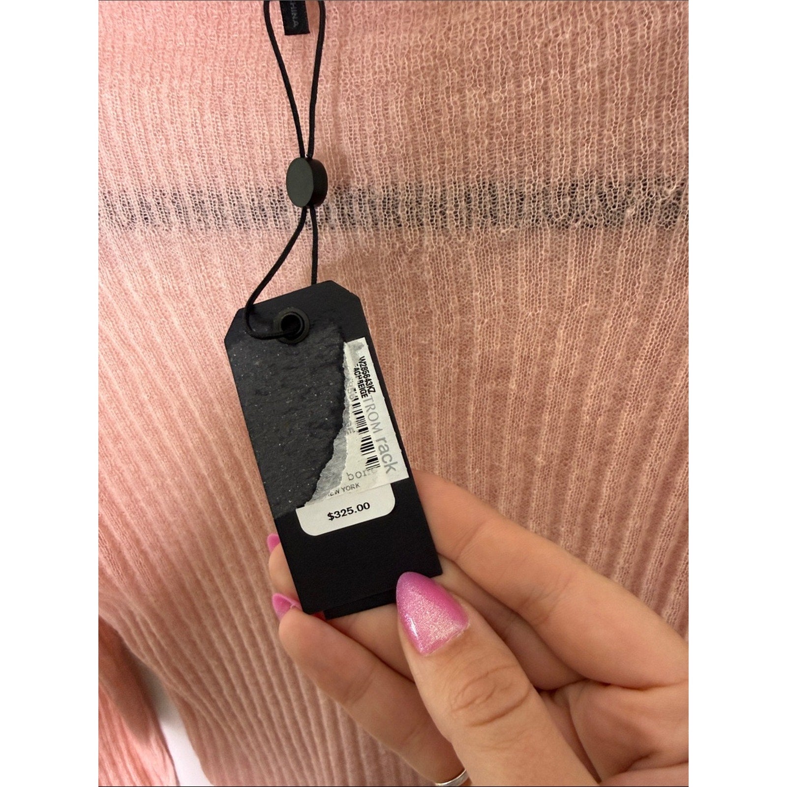 Rag & Bone Lightweight Peach Ribbed Sweater Size Small