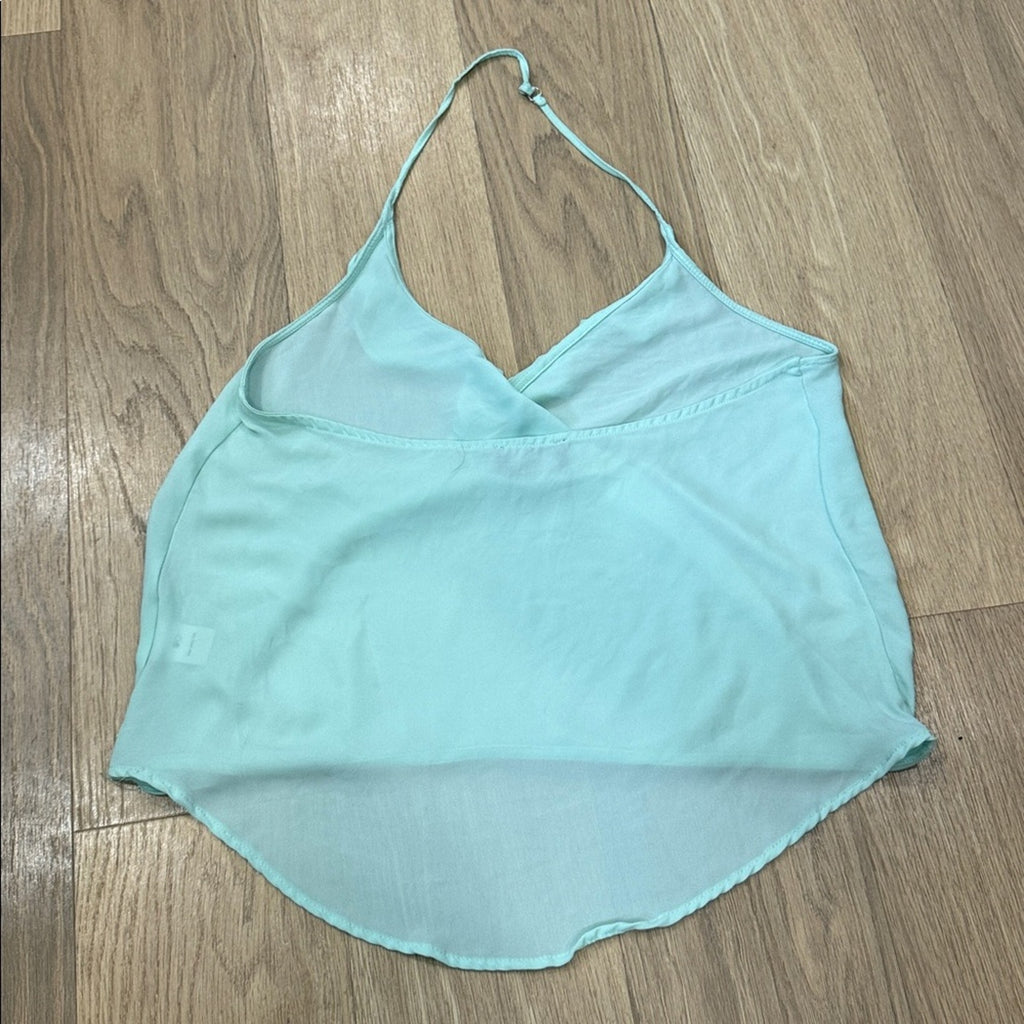 ASTR Elegant Mint Halter Top Ruffle Detail Size Medium