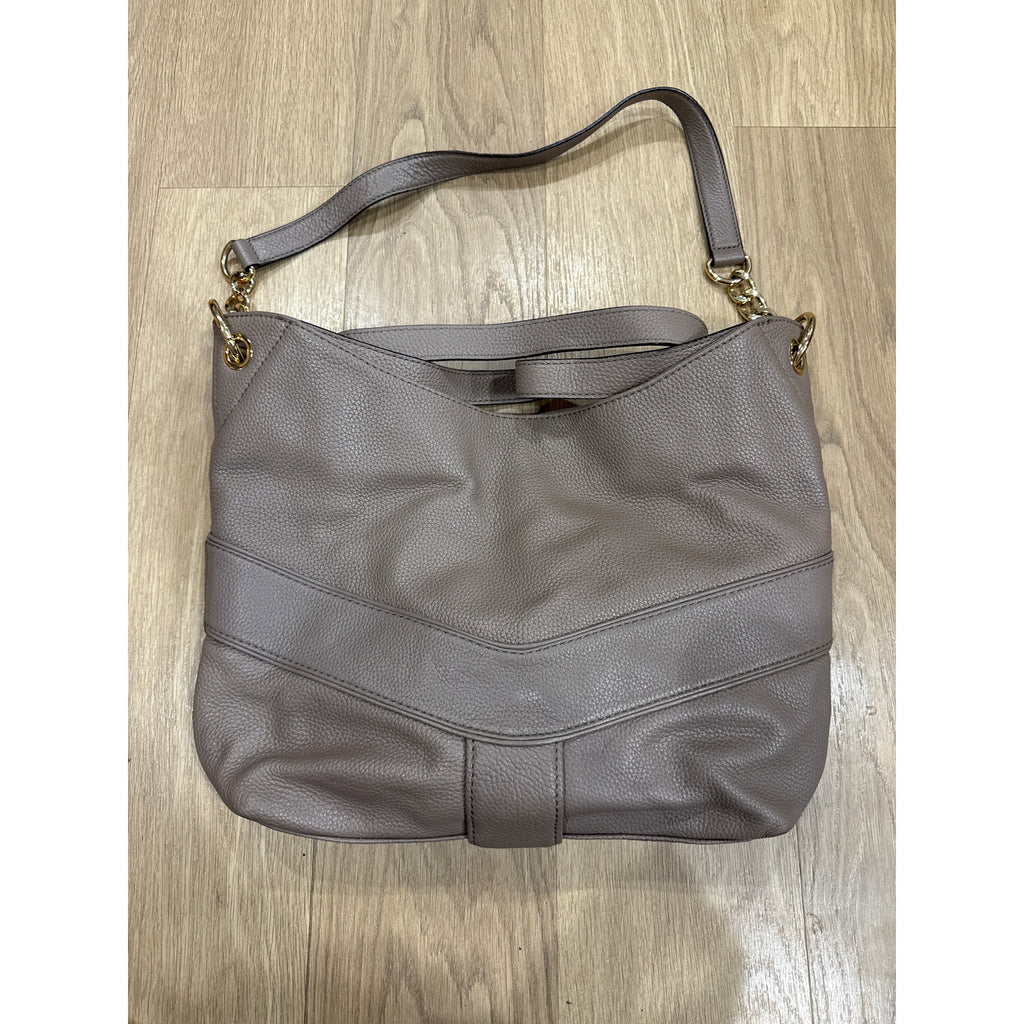 Michael Kors Jamesport Pebble Leather Large Shoulder Tote in Tan