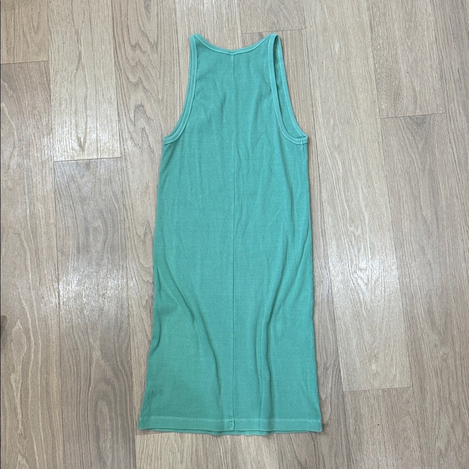 Old Navy Green Ribbed Sleeveless Midi Dress Size Large