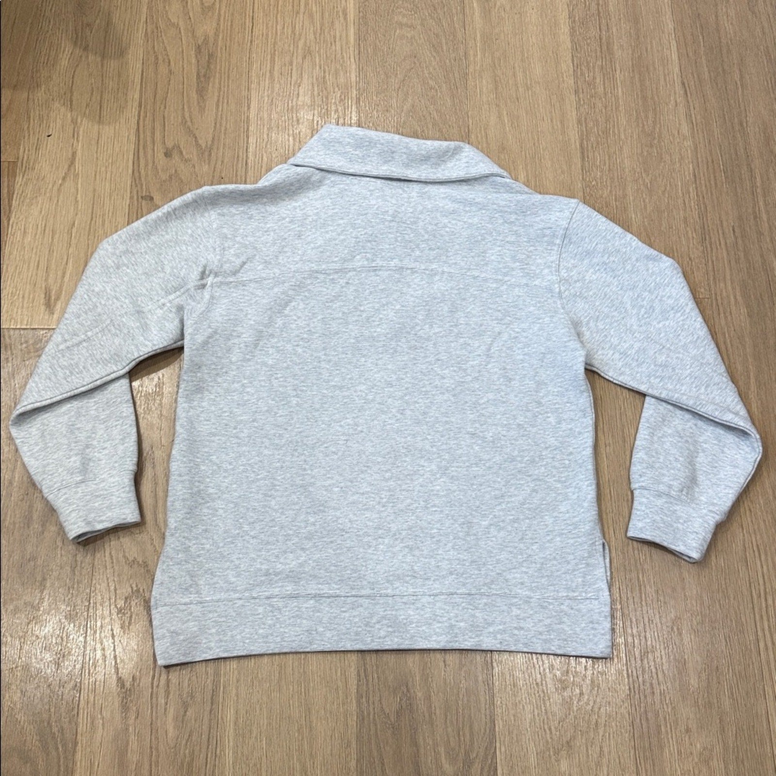 Te Verde Light Gray Quarter-Zip Collared Pullover Size Medium