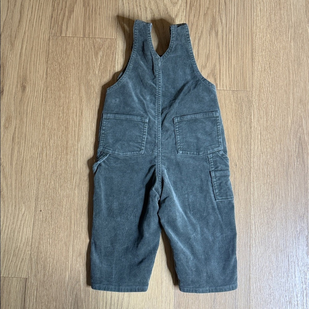 Bonpoint Kids Corduroy Overalls in Gray Size 12