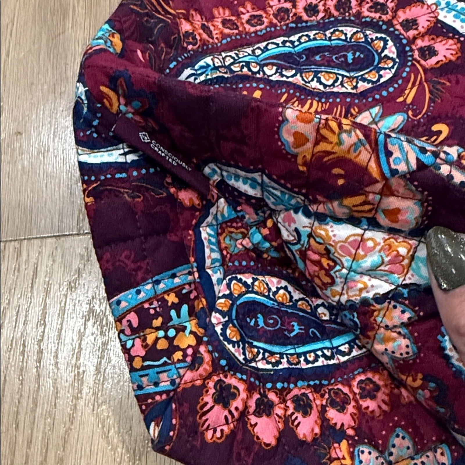 Vera Bradley Grand Tote Bag in the Paisley Jamboree Pattern and Cotton Material