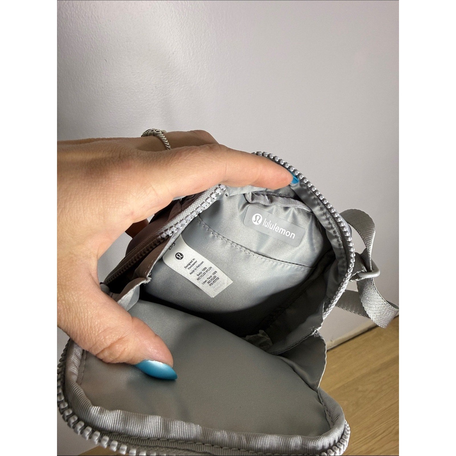 lululemon athletica Light Gray Compact Crossbody Belt Bag