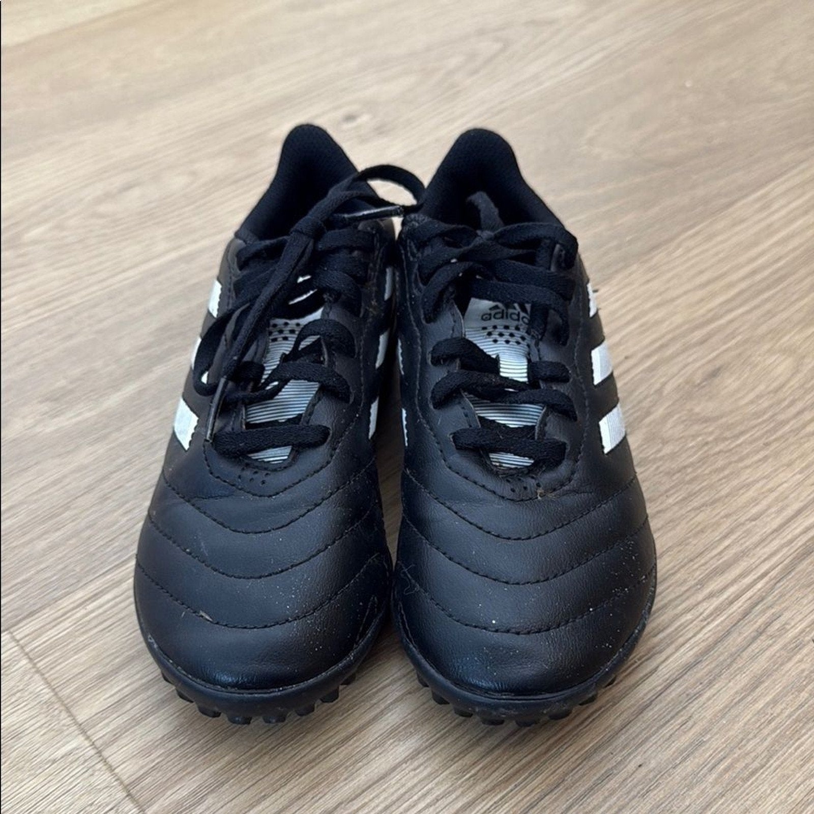 Adidas Goletto VIII TF Artificial Turf Soccer Shoes (Black/White) Size 3