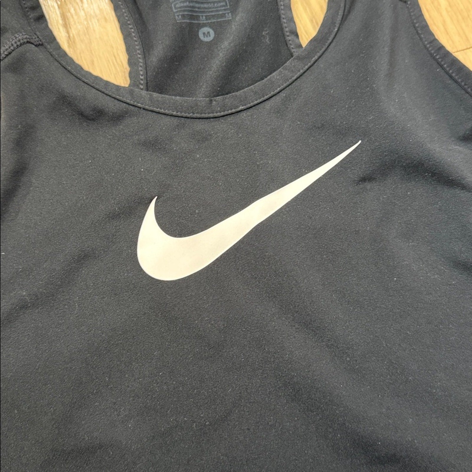 Nike Dri Fit Women's Black and White Athletic Tank Top Size Medium