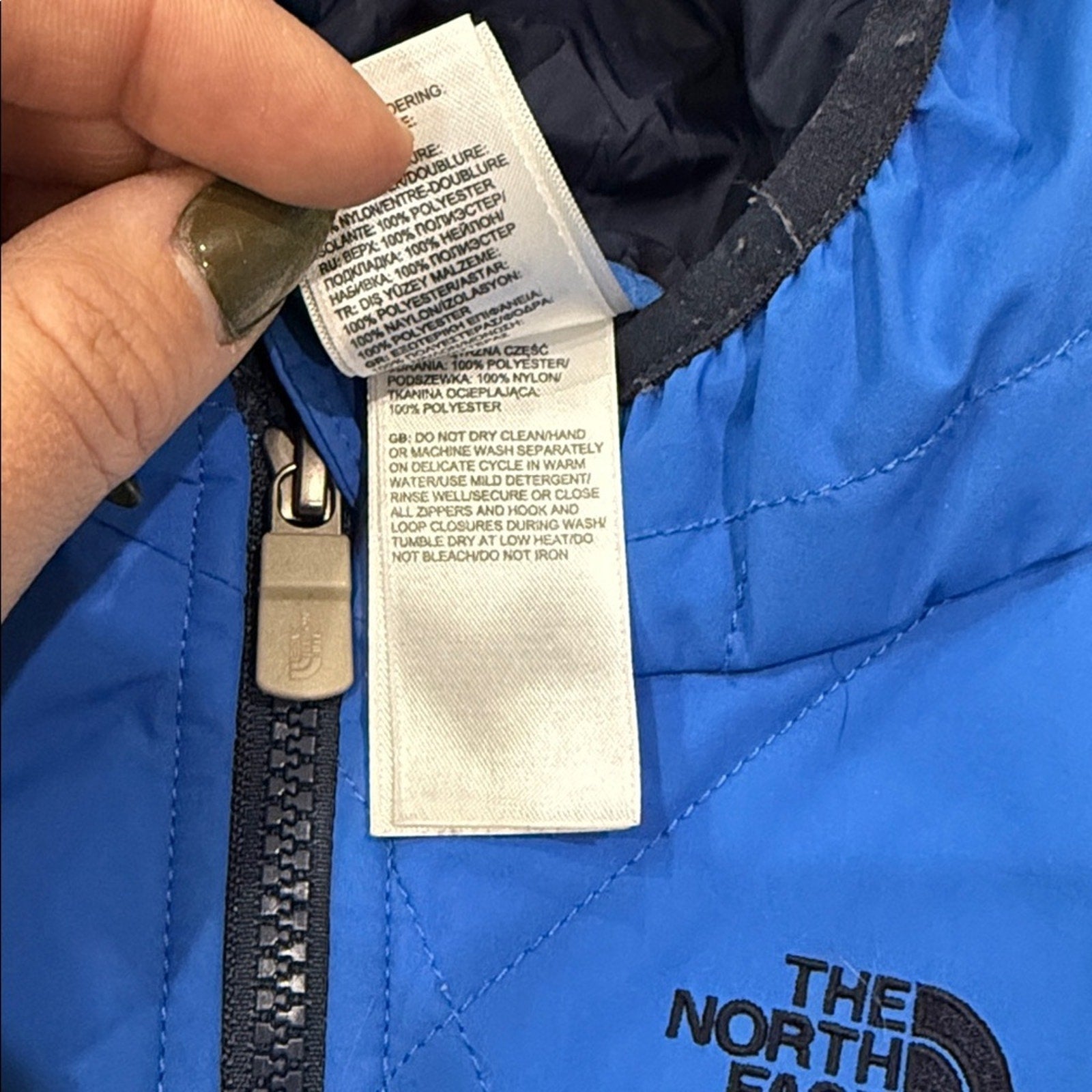 The North Face Vibrant Blue and Black Infants Bunting Snowsuit Size 6-12 Months