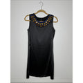Black Embellished Neckline Dress w/ Blue Neckline Size 8