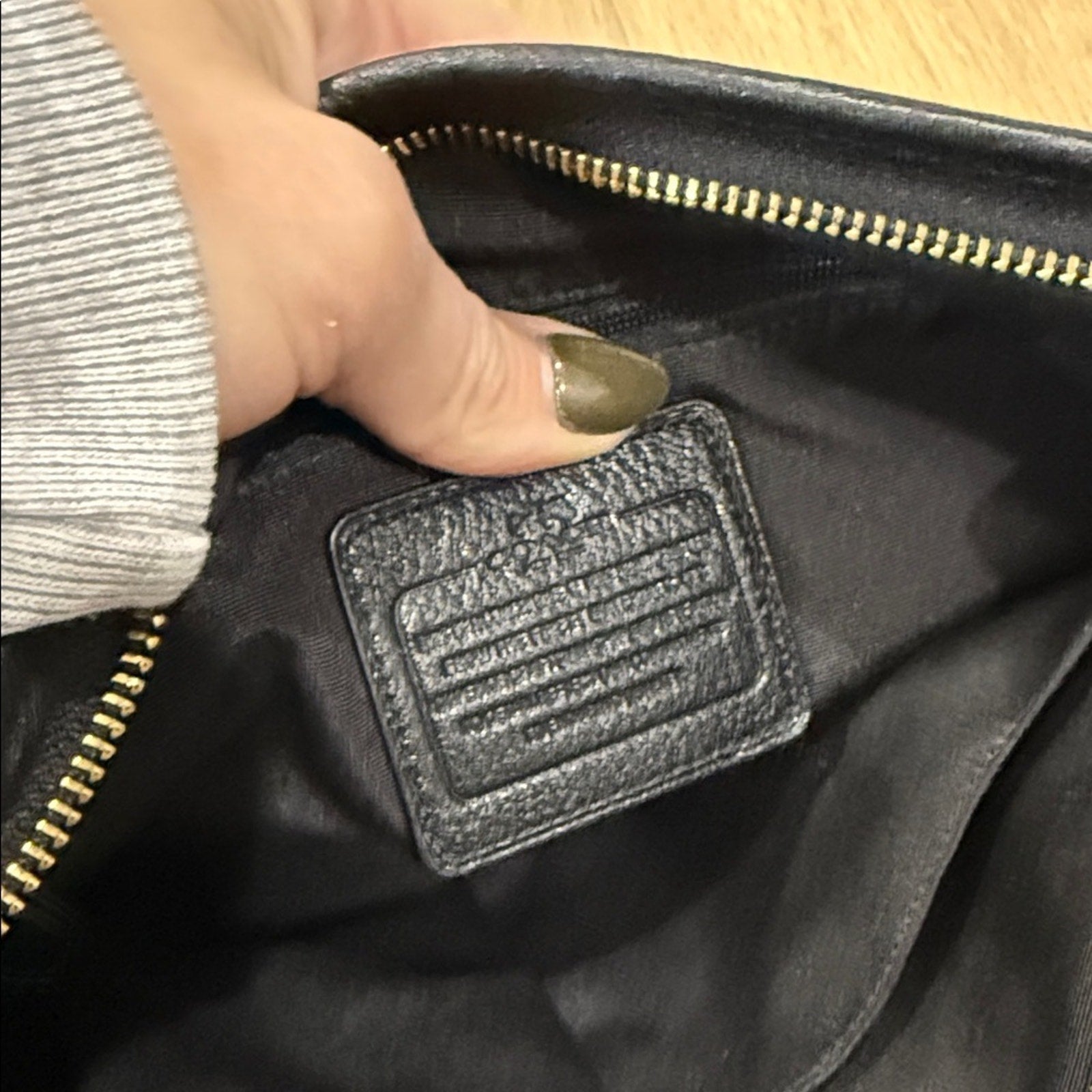 Coach File Crossbody Black Pebbled Leather Bag