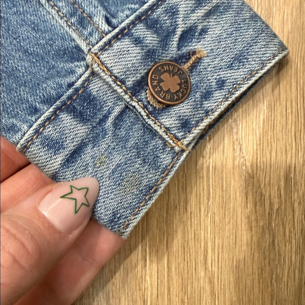 Lucky Brand The Tomboy Trucker Classic Blue Denim Jacket Size Small