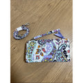 Vera Bradley Pastel Paisley Floral Wristlet - Lavender, Mint, Yellow