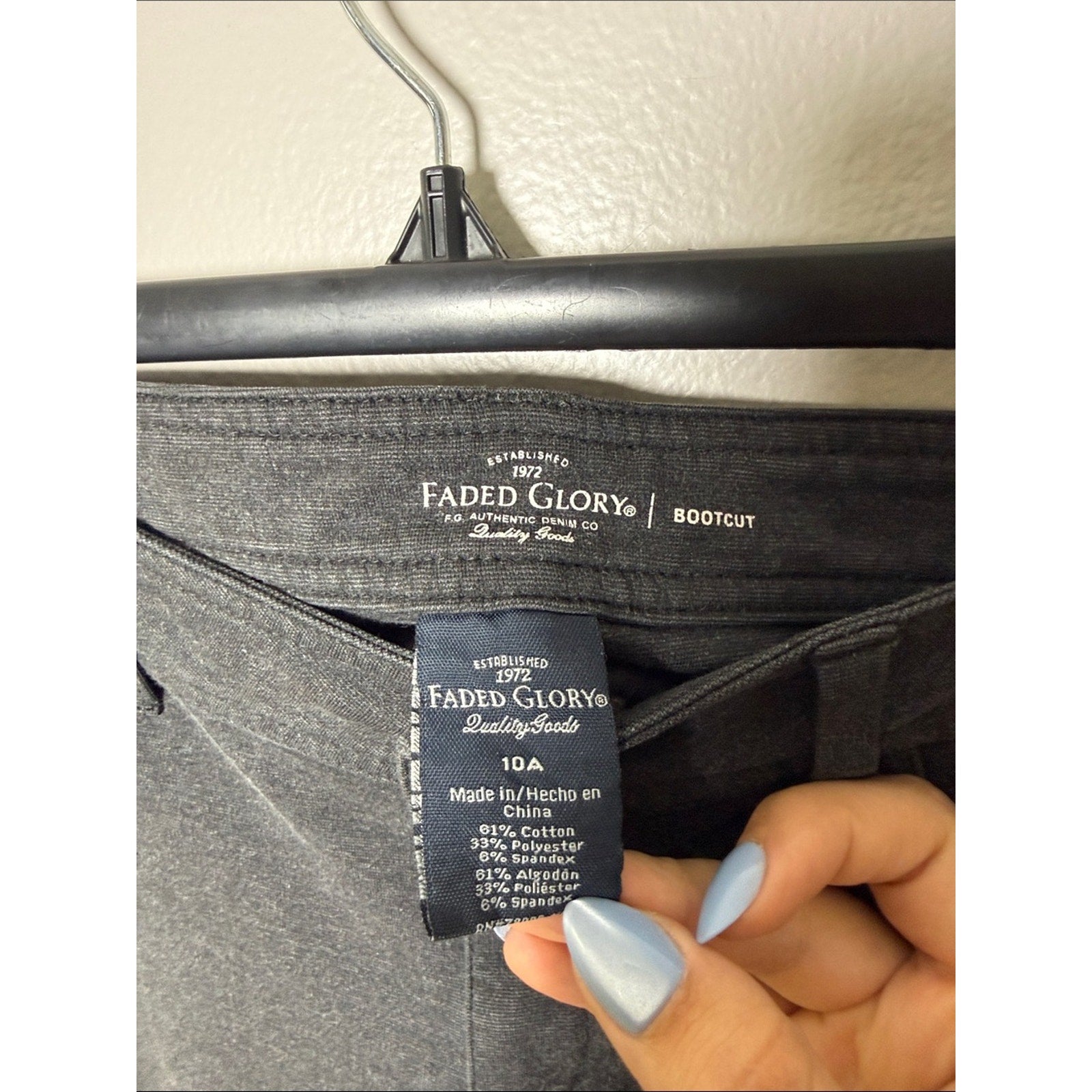 Faded Glory Gray Bootcut Pants Size 10