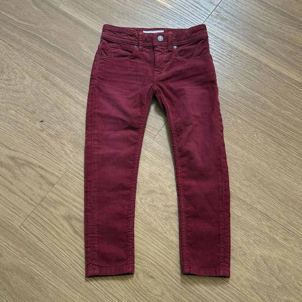 Burberry Children's Burgundy Corduroy Trousers - Size 4Y, Regular Fit