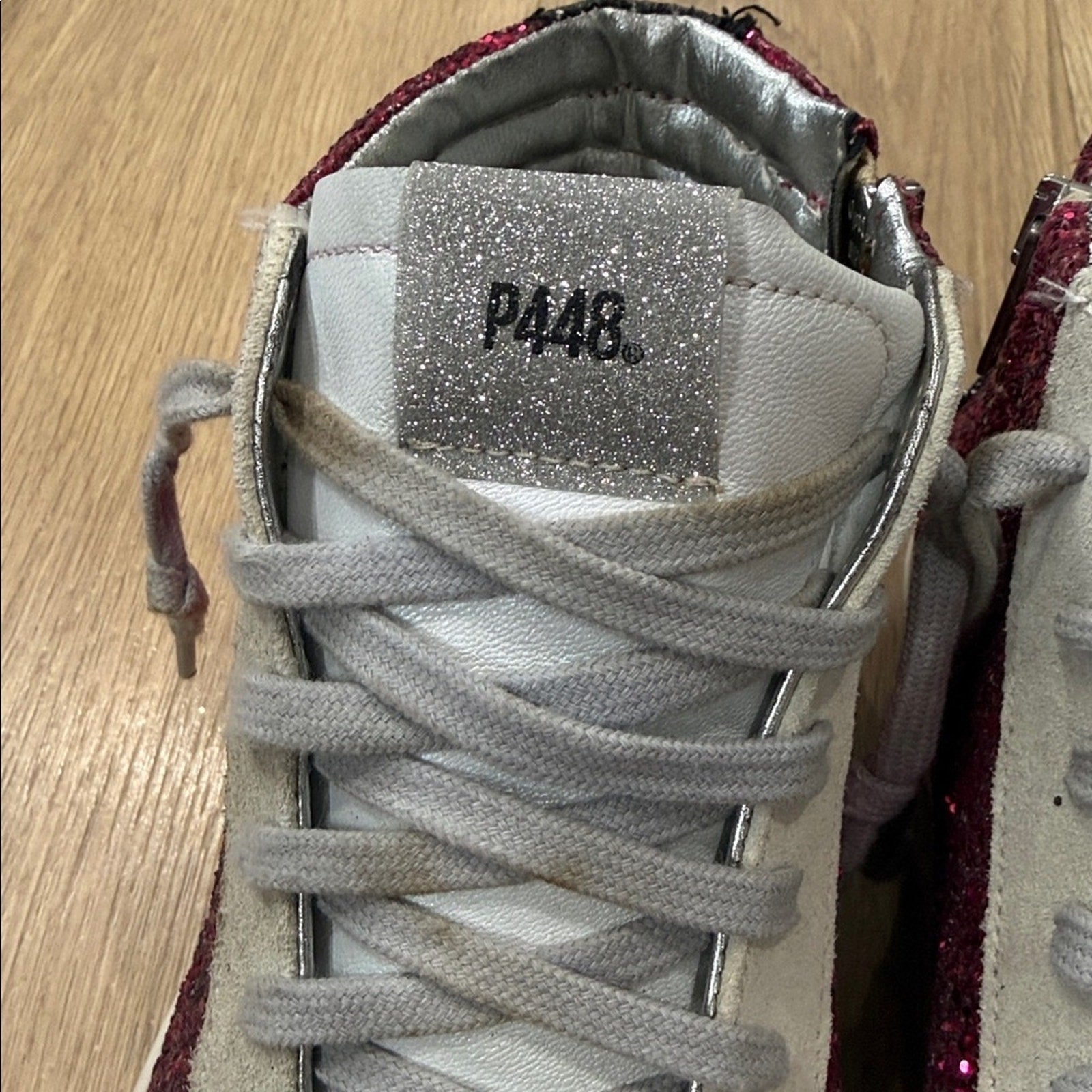 P448 Skate Glitter High Top Sneaker in the Glitter Melange Colorway Size 10