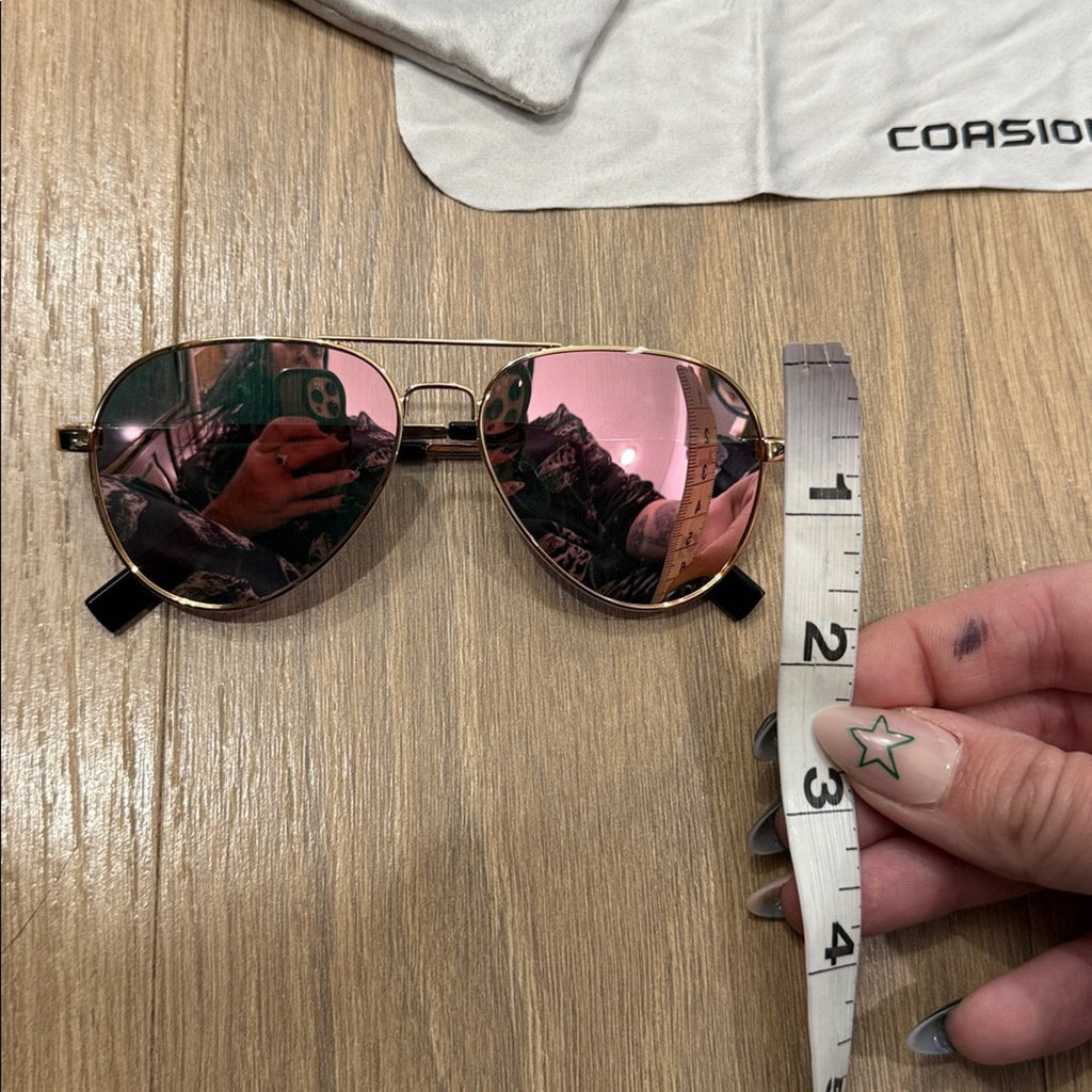 Corsion Pink Holographic Aviator Sunglasses NEW!