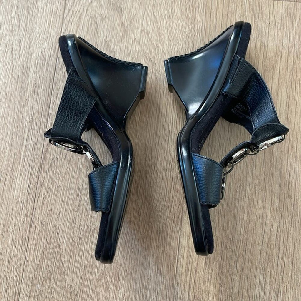 Dr. Scholl's The Original Avalon Women's Black Wedge Sandals Size 6