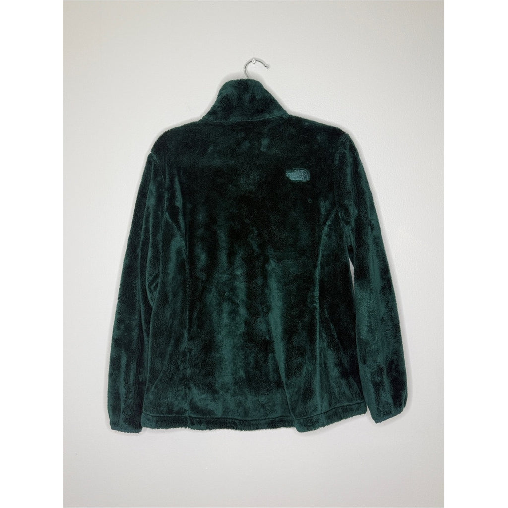 The North Face Dark Green Plush Full-Zip Fleece Jacket Size Large