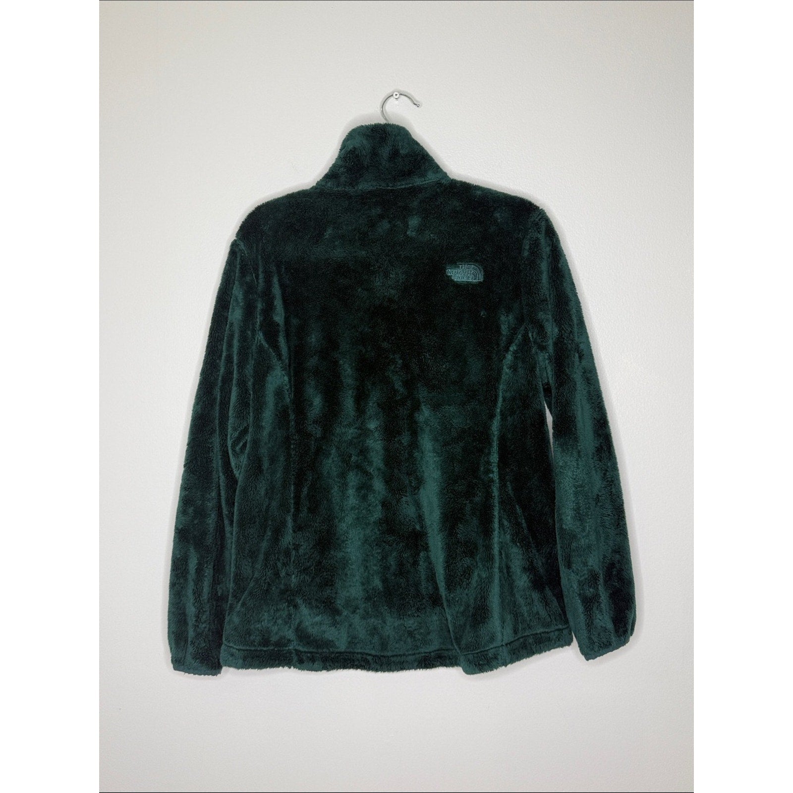 The North Face Dark Green Plush Full-Zip Fleece Jacket Size Large