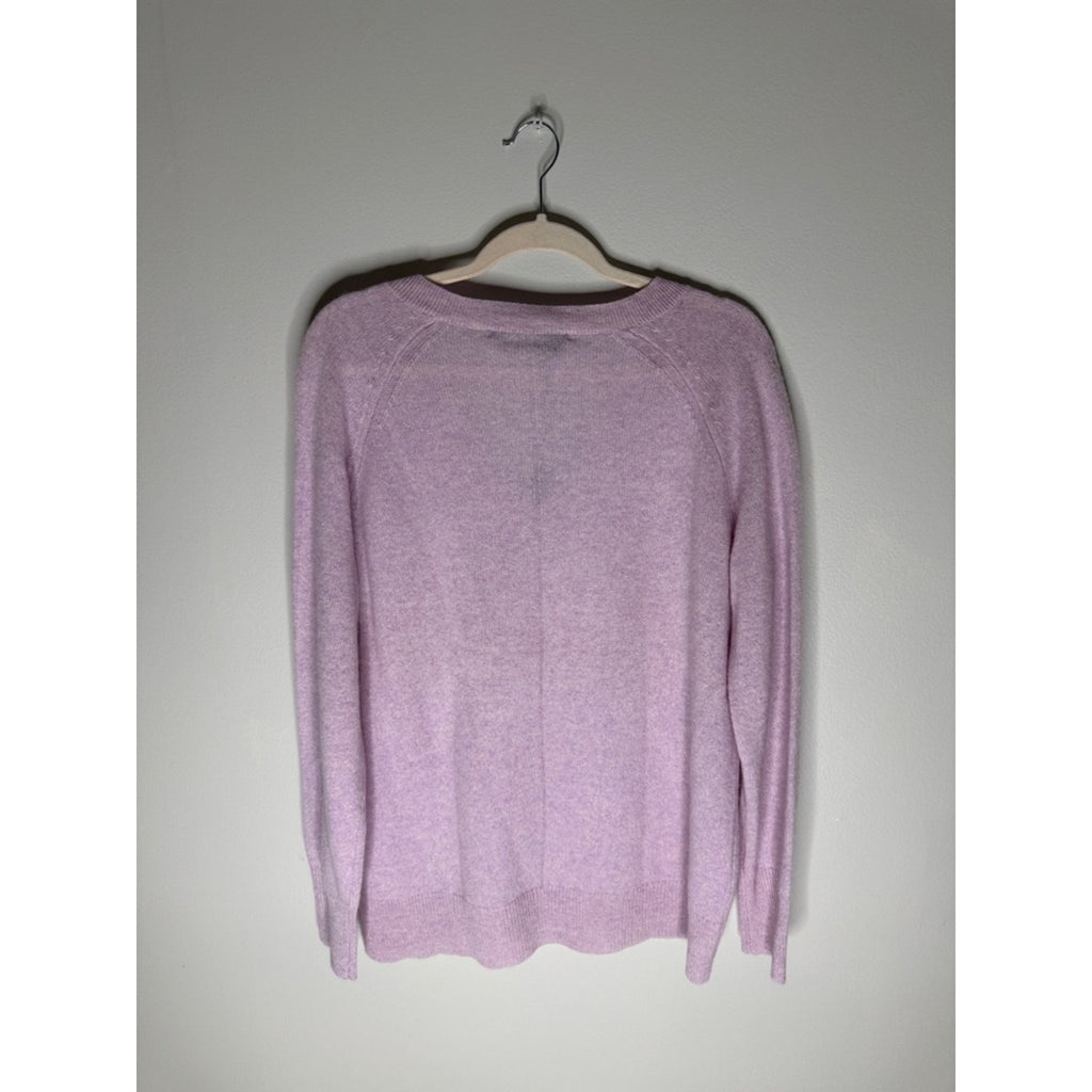 360 Cashmere Women's V-Neck Lavender Sweater Size Large NEW!
