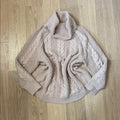 Haven Well Within Women's Cable Knit Turtleneck Sweater - Tan Size XL