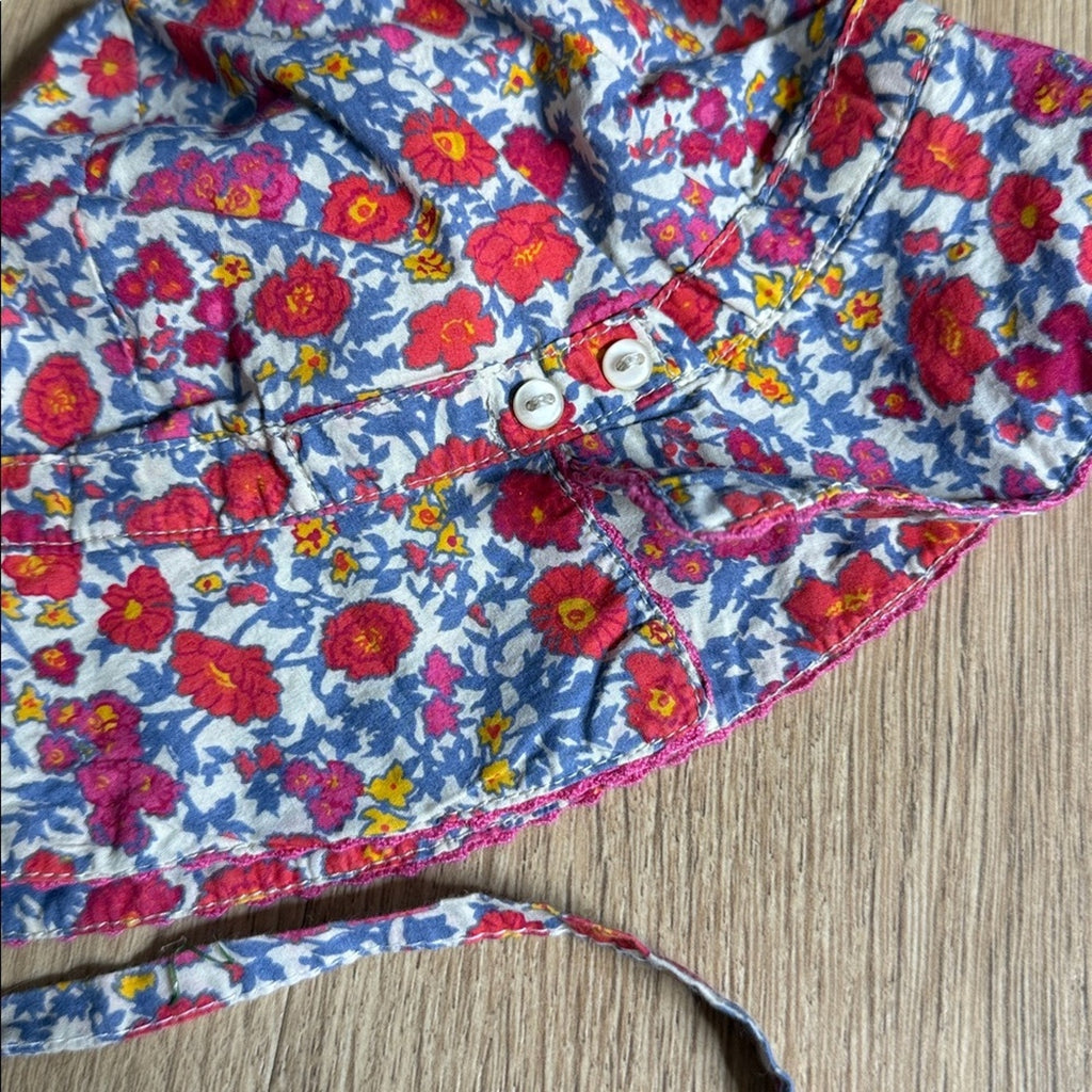 DP...am Bebe Floral Baby Dress with Bonnet and Shoes Size 12 Months