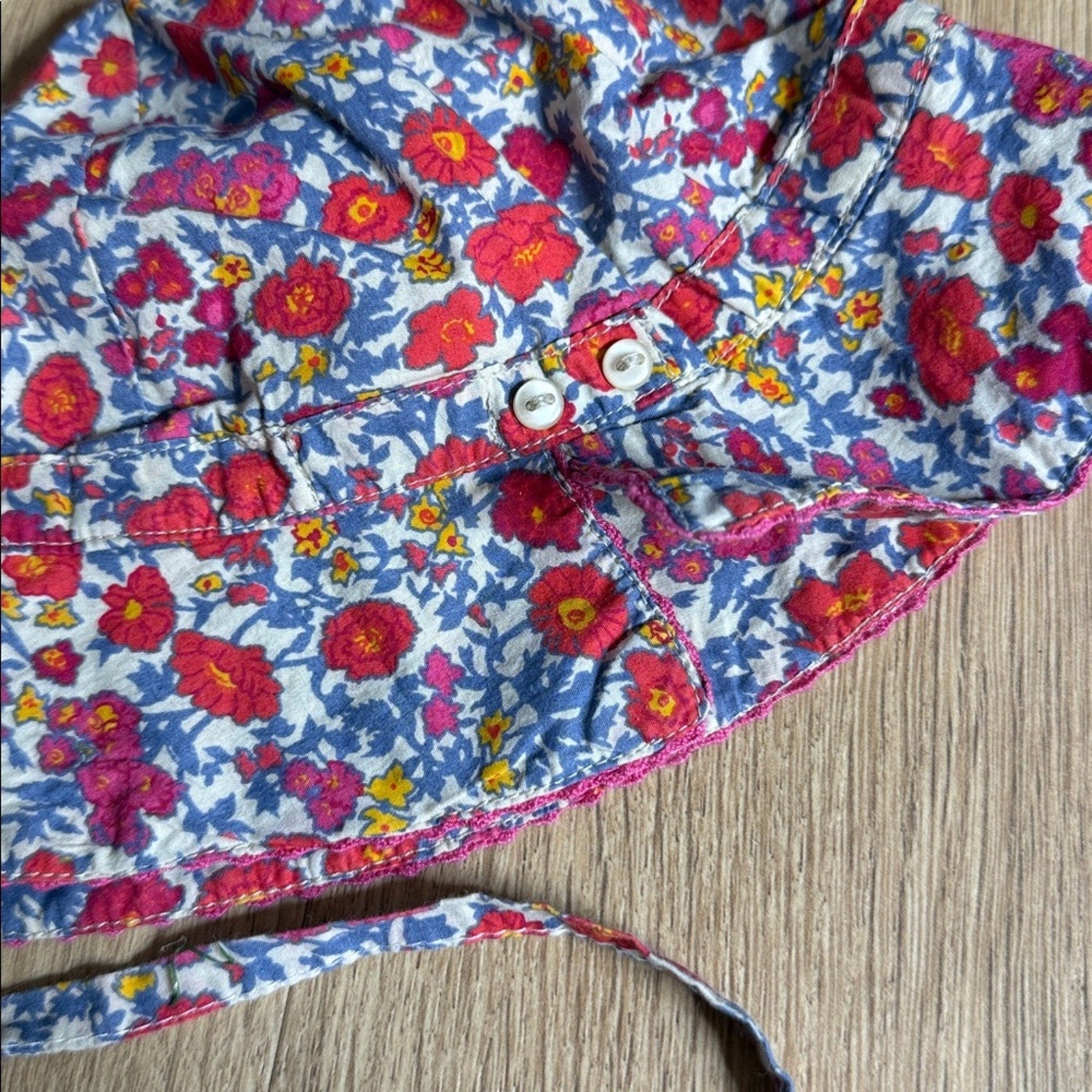 DP...am Bebe Floral Baby Dress with Bonnet and Shoes Size 12 Months
