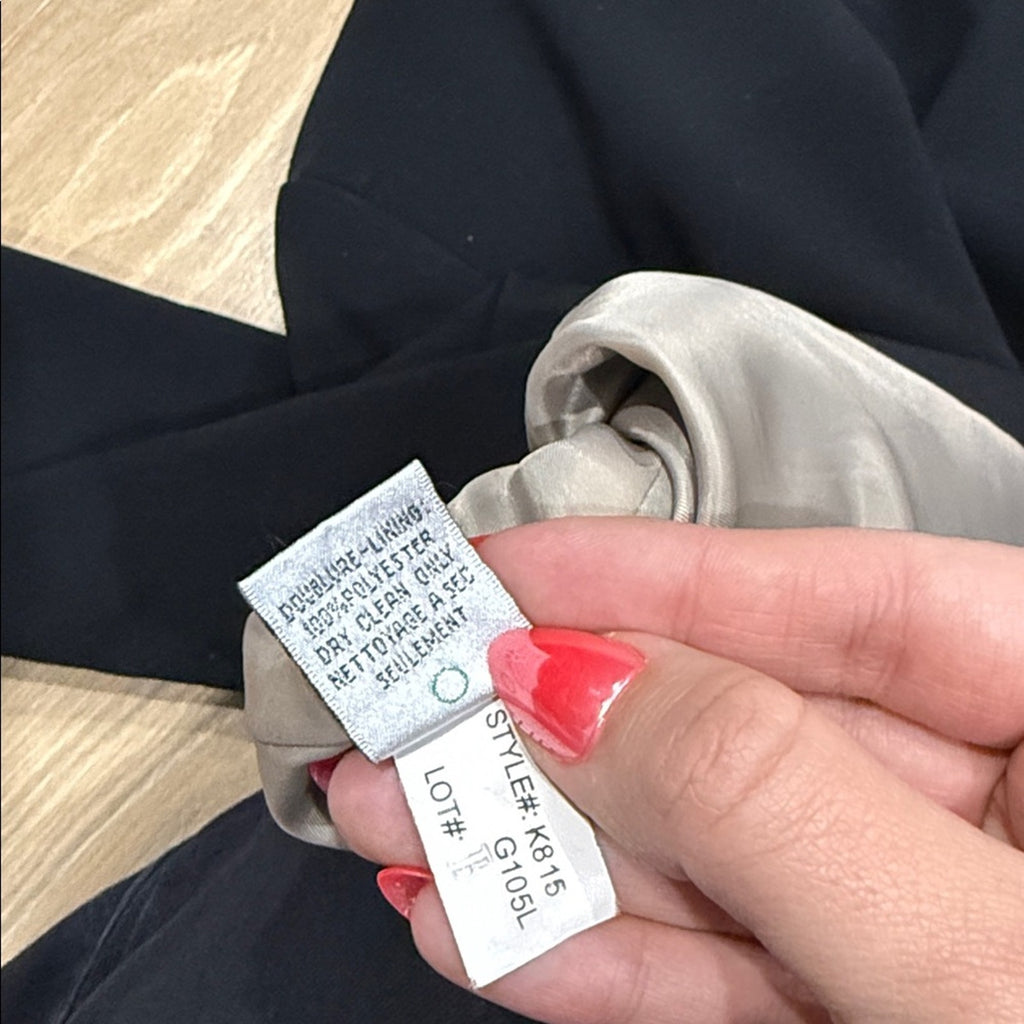 Dalia Black Women's Blazer with Stitch Detail Size 14