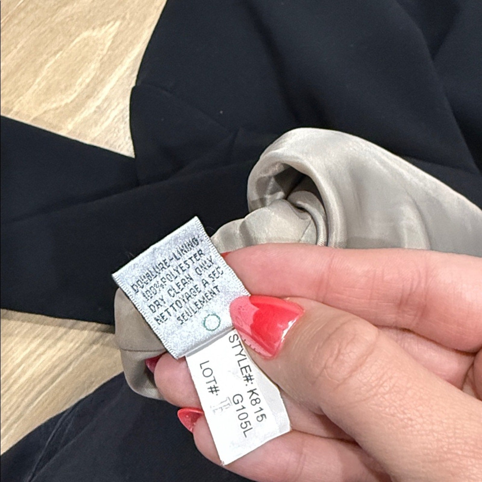Dalia Black Women's Blazer with Stitch Detail Size 14