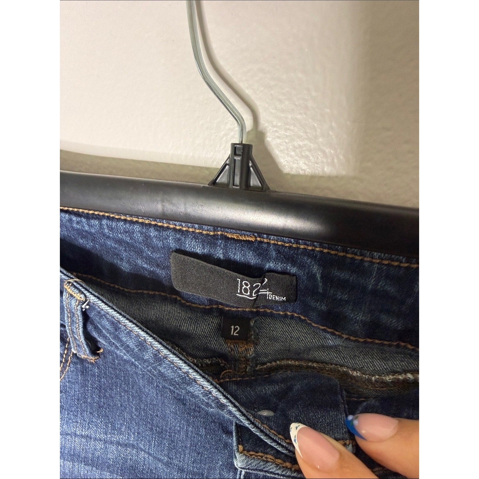 1822 Denim Dark Blue Cropped Ankle Jeans Size 12