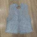 Chain Maille Silver Sparkle Clasp Back Top Size S/M