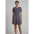 Emporio Armani Geo Pattern Jacquard Jersey Knit A Line Dress Size 44 or 10