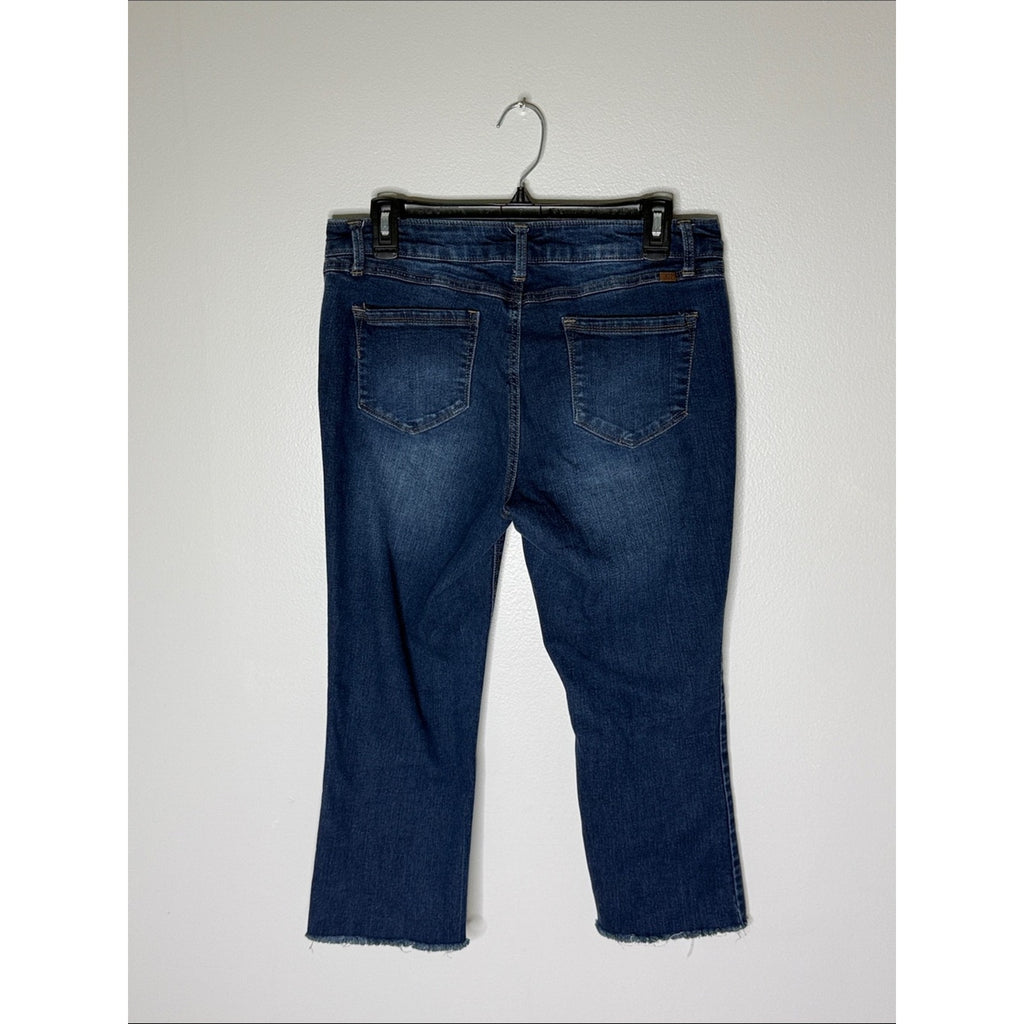 1822 Denim Dark Blue Cropped Ankle Jeans Size 12