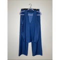 Blue Sleeveless Top and Wide-Leg Pants Set Size Large