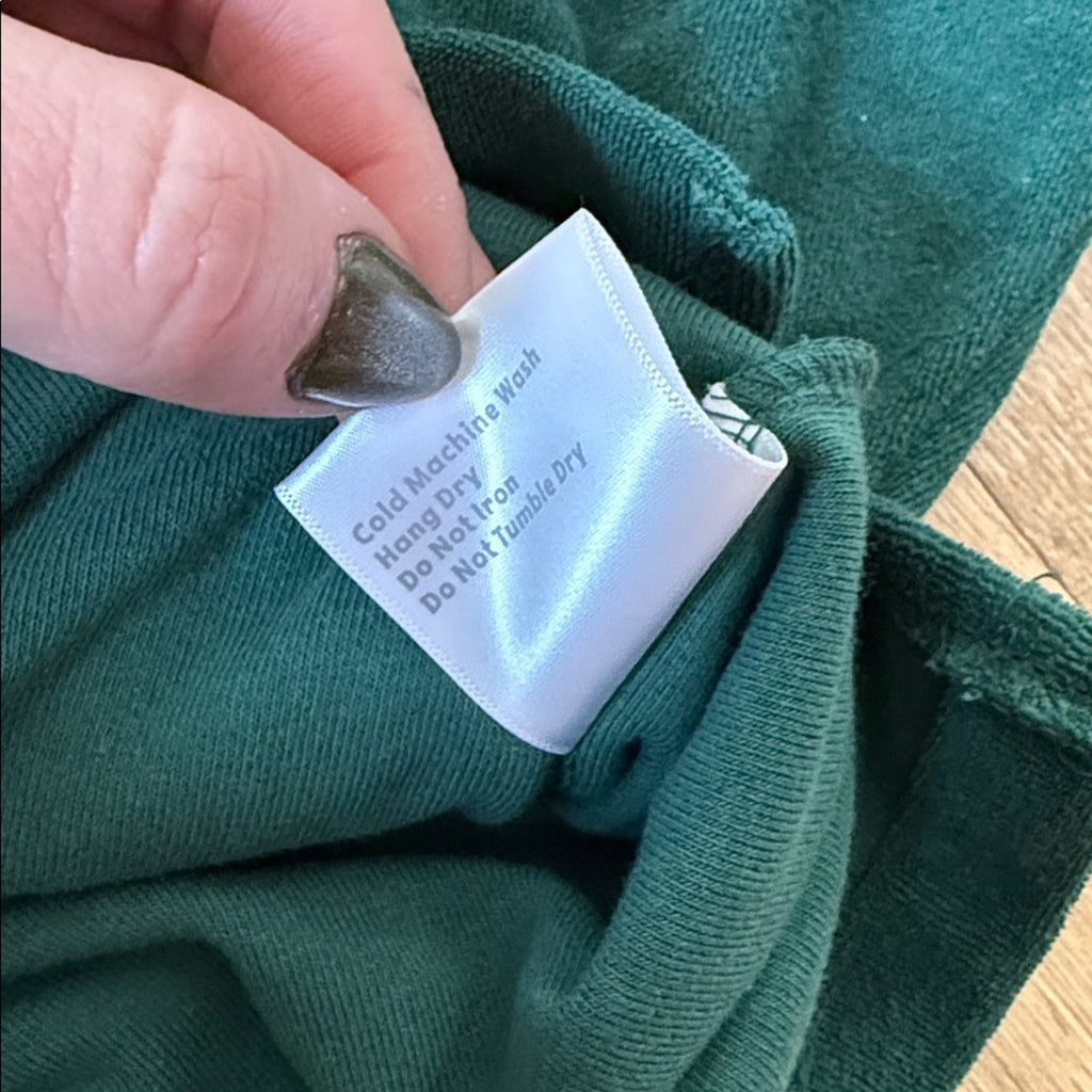 Barstool Sports Sad Boy Season Green Terrycloth Button-Up Long Sleeve Shirt Lg