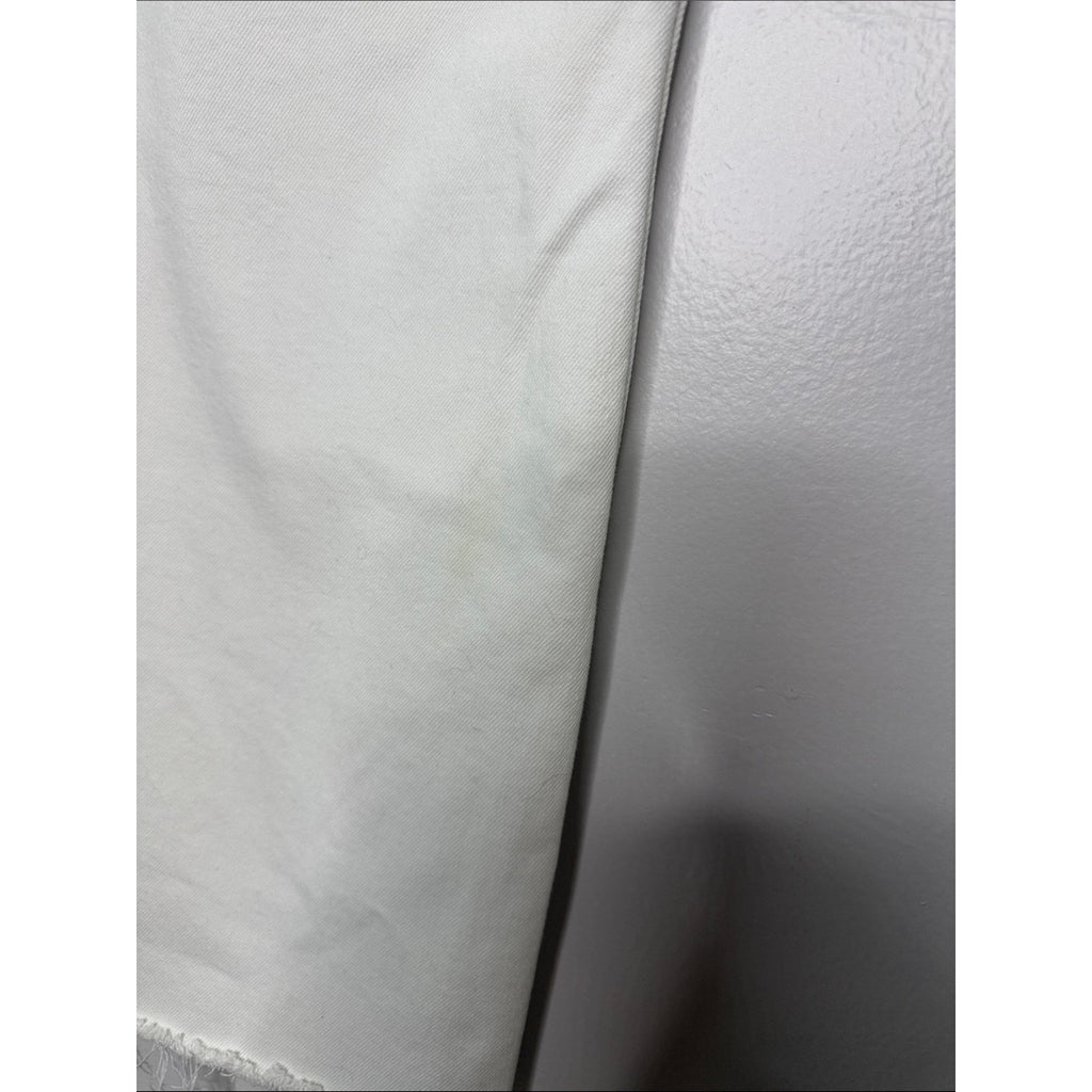 Zara White High-Waist Wide Leg Raw Hem Jeans Size 4