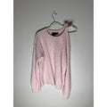 Emporio Armani Light Pink Fuzzy Crewneck Bow Shoulder Open Detail Sweater 46 / L
