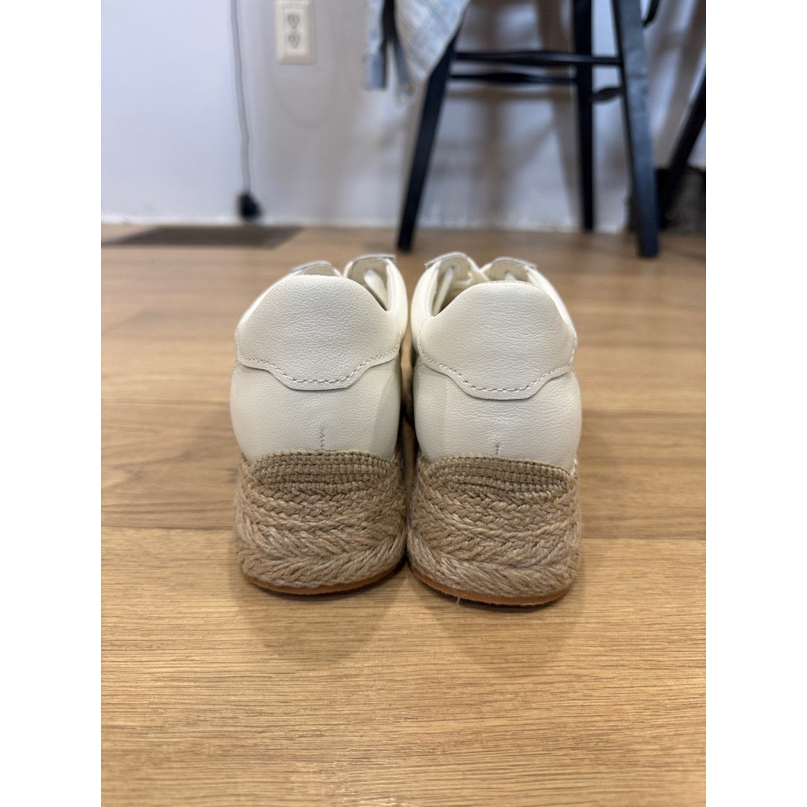 Dolce Vita Jaja White Leather Platform Espadrille Sneakers Casual Slip-Ons 9.5