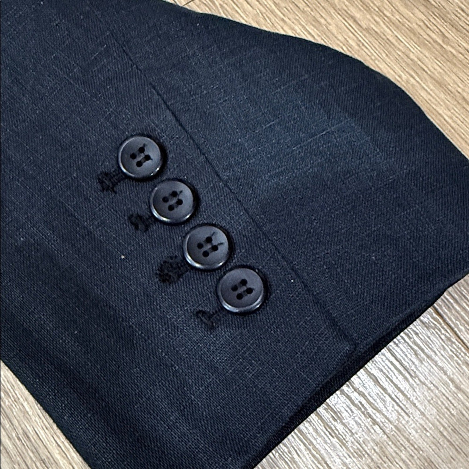 Style & Co. Black / Charcoal Blazer with White Stitching Size 18